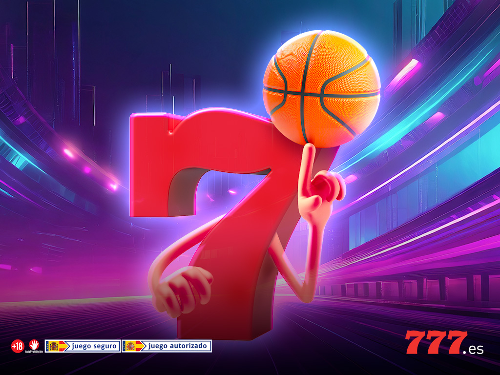 7 rodando la pelota de baloncesto